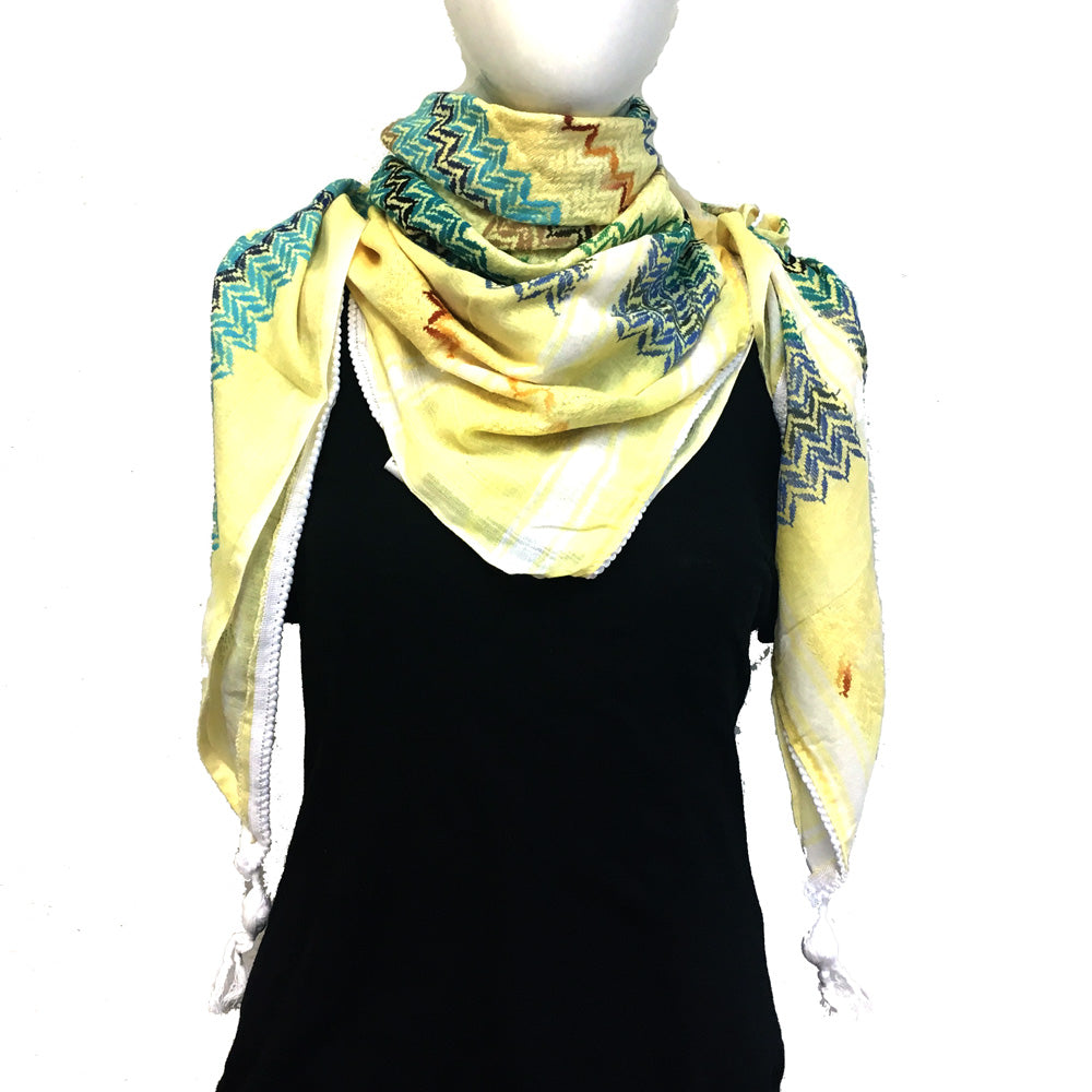 Authentic Hand Loomed Shawl (Yellow)