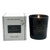 Oak Wood 7oz Glass Candle with Golden Lid