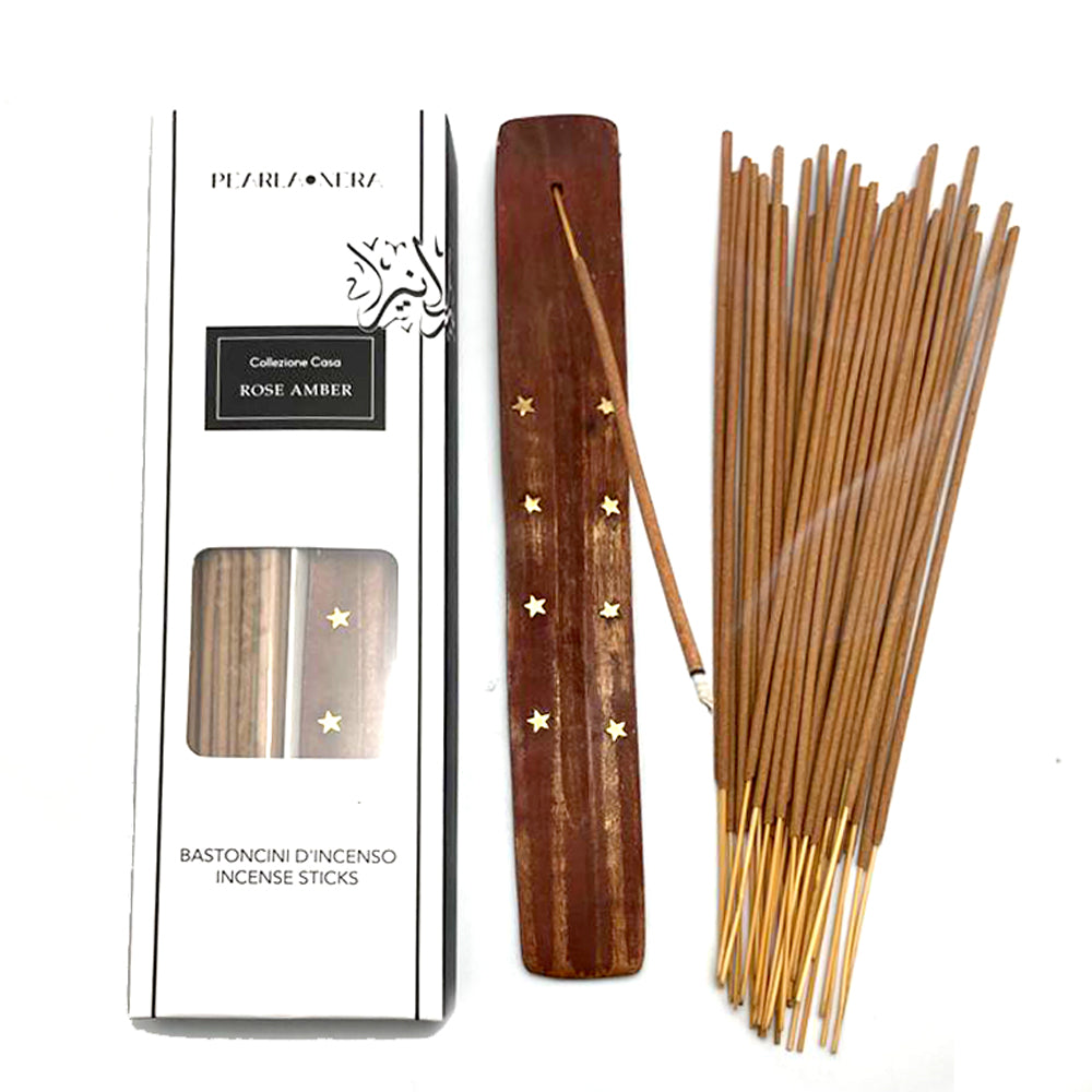 Pure Agarwood Incense Sticsk with Wooden Holder (40 x 10”)