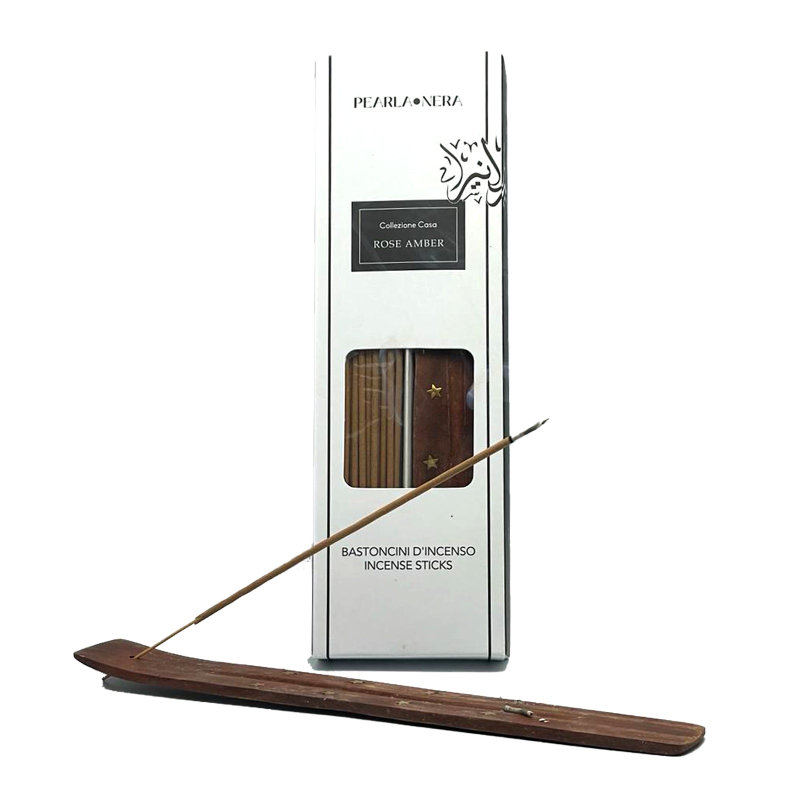 Dark Wood Incense Sticks with Wooden Holder (40 x 10”)
