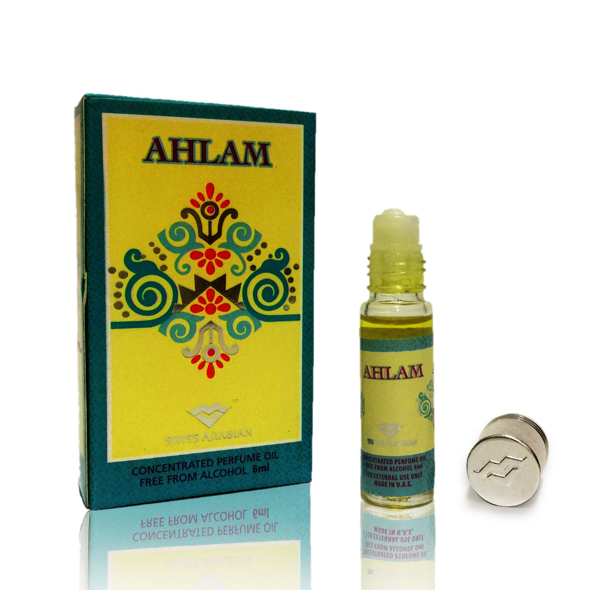 AHLAM, Roll On Perfume Oil 6 mL (.2 oz) | Musk, Floral, Fruity, Woody, Citrus, Spicy